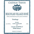 Chateau Thivin Beaujolais Villages Rose 2022  Front Label