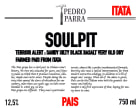 Pedro Parra SOULPIT 2020  Front Label