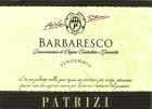 Patrizi Barbaresco 2020  Front Label