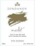 Jordanov Merlot 2015  Front Label