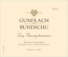 Gundlach Bundschu Estate Vineyard Dry Gewurztraminer 2022  Front Label